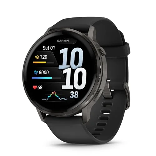 Garmin Venu® 4, Advanced Fitness Smartwatch, 45mm, Black Silicone