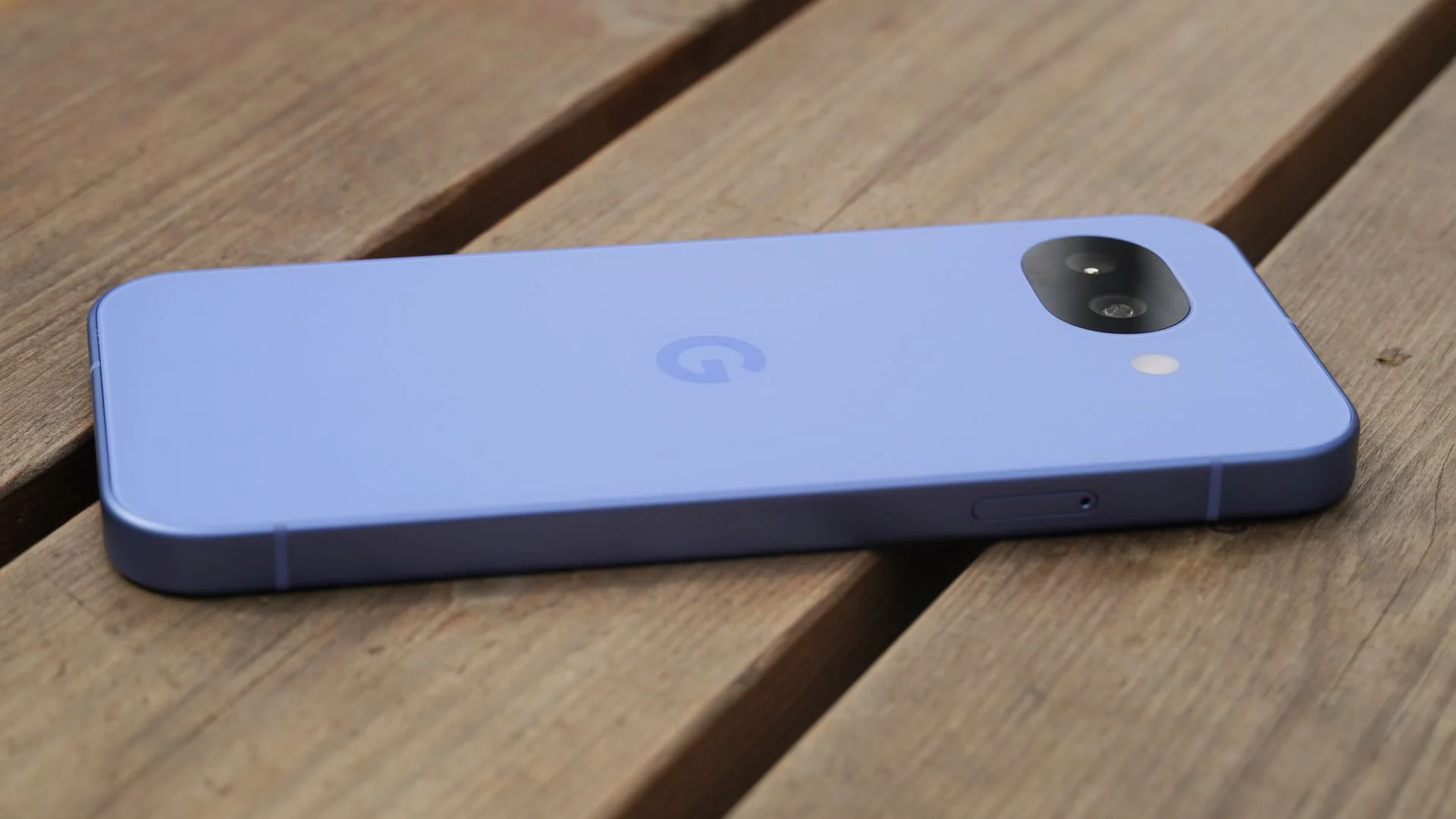 The Google Pixel 10a in the Lavender colorway.
